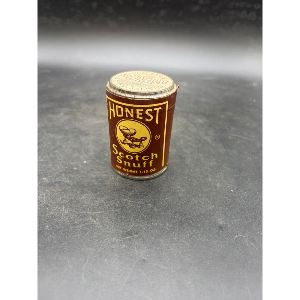 Vintage Honest Scotch Snuff Tin 1.15 oz American Snuff Company Memphis TN